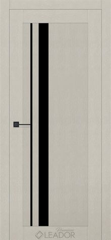 Дверне полотно VIOLA 800 х 2000, Капучино Металік, Lacobel чорний 2900000118515 фото
