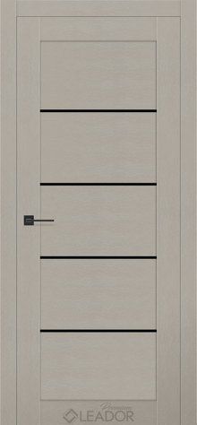Дверне полотно AURORA 800 х 2000, Трюфель Металік, Lacobel чорний 2900000110069 фото