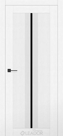 Дверне полотно GARDENIA 800 х 2000, Білий Металік, Lacobel чорний 2900000116269 фото