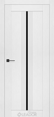 Дверне полотно GARDENIA 800 х 2000, Ясен Текстурний, Lacobel чорний 2900000117563 фото