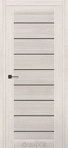 Дверне полотно NEAPOL 800 х 2000, Монблан NEW, Lacobel чорний 2900000129030 фото