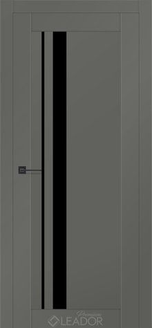 Дверне полотно VIOLA 800 х 2000, Антрацит насичений, Lacobel чорний 2900000117860 фото